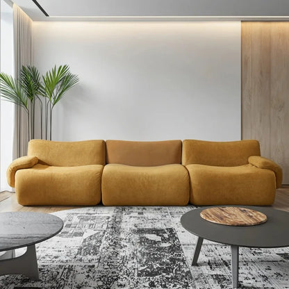 Sherpa Modular Sectional Sofa with Square Design Apartment-Friendly Sponge Filling-Space Saving DTC Best Seller