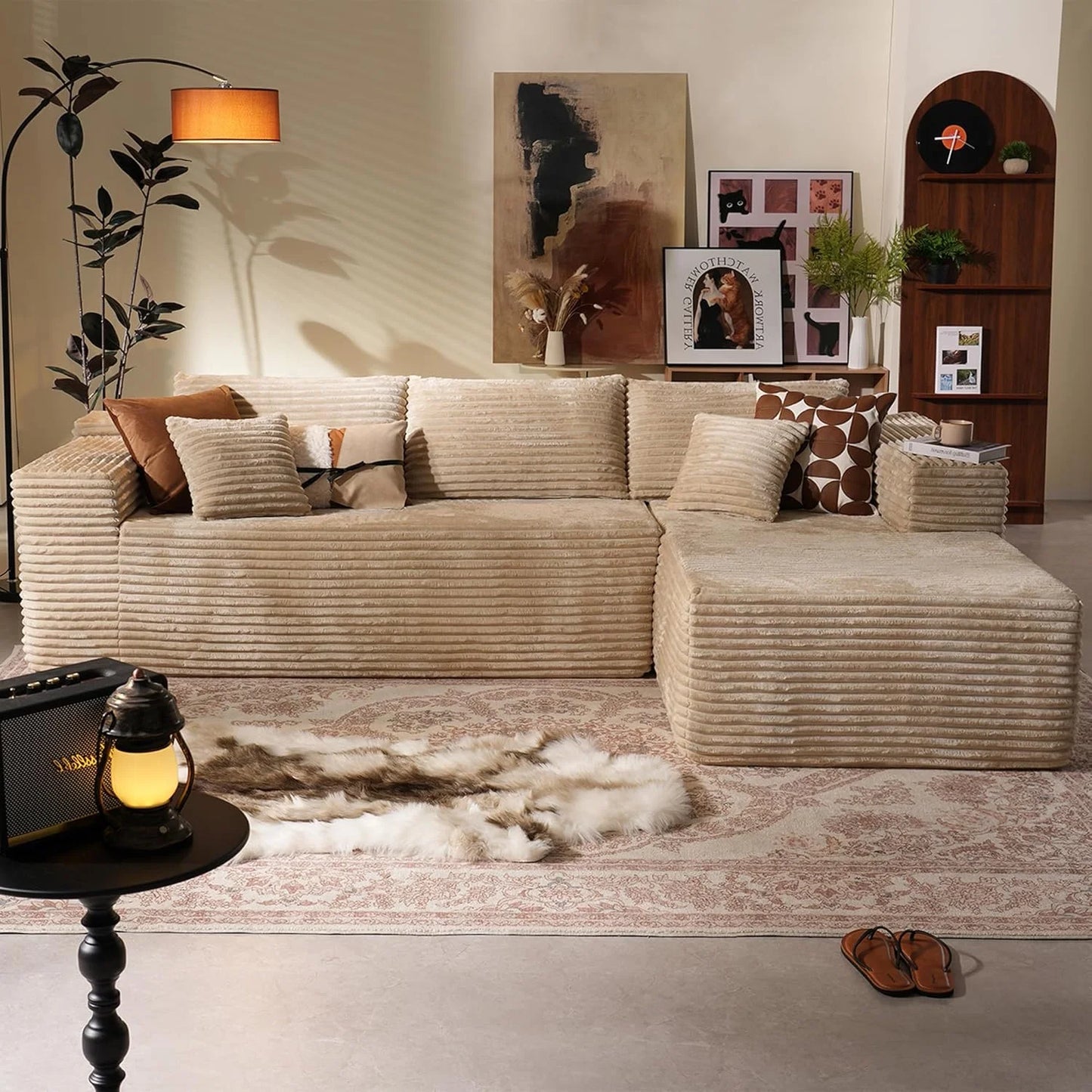 l Shape Modular Apartment Sofa Modern Vacuum Roll Compression Sofa Sectional Furniture Living Room