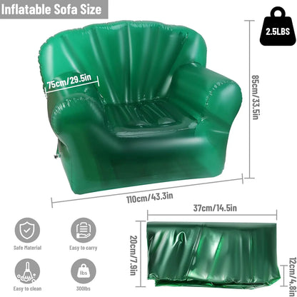 Waterproof Portable Adult Inflatable Sofa, Suitable for Family Use and Outdoor Camping, Load Capacity: 330 Pounds