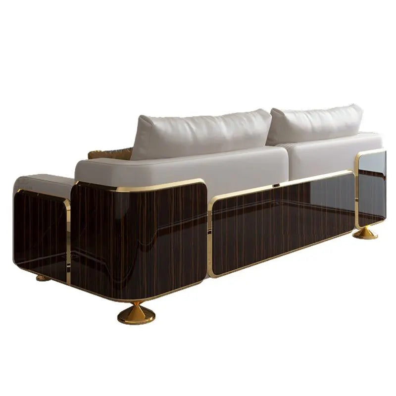 Postmodern High-End Luxury Living Room Furniture Whole Leather Sand Head Layer Combination Genuine Leather High Quality