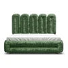 Art Modern King Deluxe Bed Solid Wood Frame Metal Legs Blue Green Red Velvet Bedroom Furniture