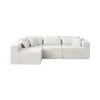 High Compact Multi-seat Luxury Light Gray Flannel Upholstered Sofa Bed Set Modern Sectional Eco-Friendly Apartment Tufted Villa