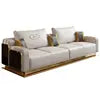 Postmodern High-End Luxury Living Room Furniture Whole Leather Sand Head Layer Combination Genuine Leather High Quality