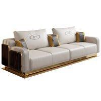 Postmodern High-End Luxury Living Room Furniture Whole Leather Sand Head Layer Combination Genuine Leather High Quality
