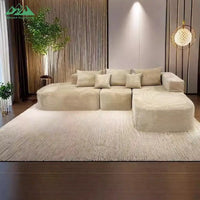 Wayon Luxury Extendable Convertible Compressible Foam Sofa Bed Set Modern Toeless Lounge Suite for Living Room & Villa