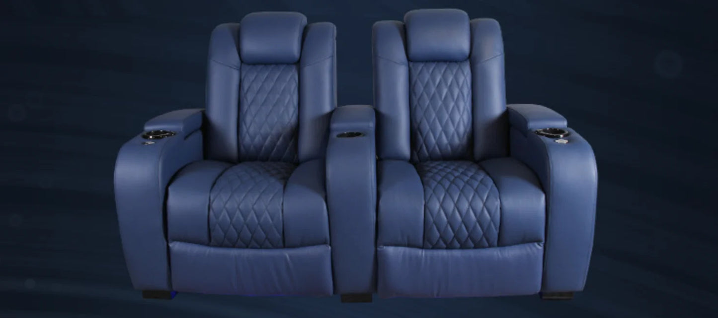 Multifunctional Electric Recliner Home Theater Living Room Sofa Genuine Leather Couch Nordic Cinema Modern Relax Massage Chair