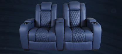 Multifunctional Electric Recliner Home Theater Living Room Sofa Genuine Leather Couch Nordic Cinema Modern Relax Massage Chair