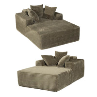 Compress Single Lazy Sofa Corduroy Sectional Sofa Living Room Bedroom Recliner