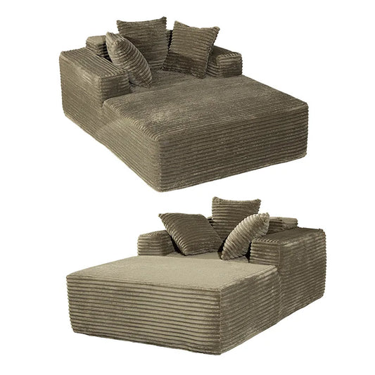 Compress Single Lazy Sofa Corduroy Sectional Sofa Living Room Bedroom Recliner