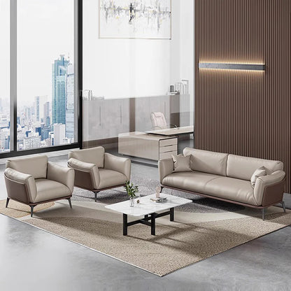 High Quality Luxury Modern Sectional Synthetic Leather Modular Sofa Bed 3 Pieces Selection Chinese Office Home Apartment School