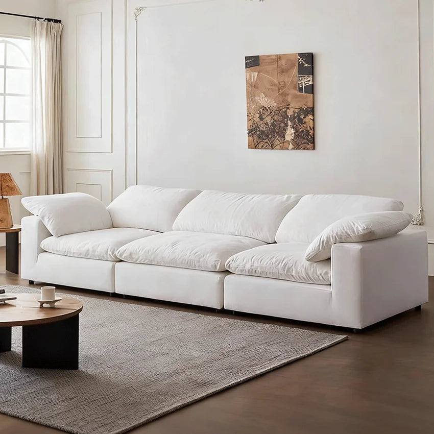 Nordic American Furniture Comfortable Fabric Modular Sectional Compressed Two Seat Sofa Set for Indoor Use for Living Room