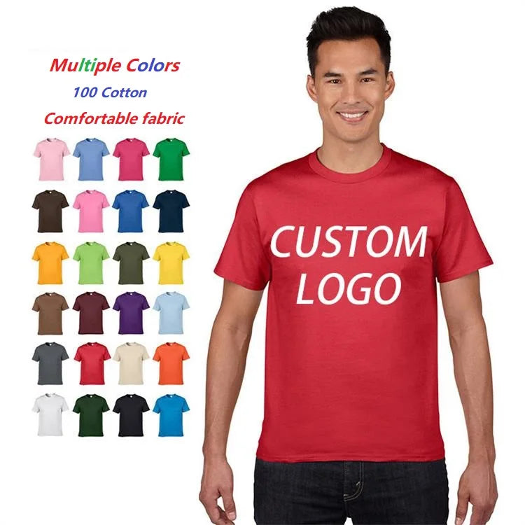 Wholesale Custom Oversized Plain Logo White T-shirts in Bulk Mens Blank T Shirt Unisex 100% Organic Pima Cotton Bulk Tshirts