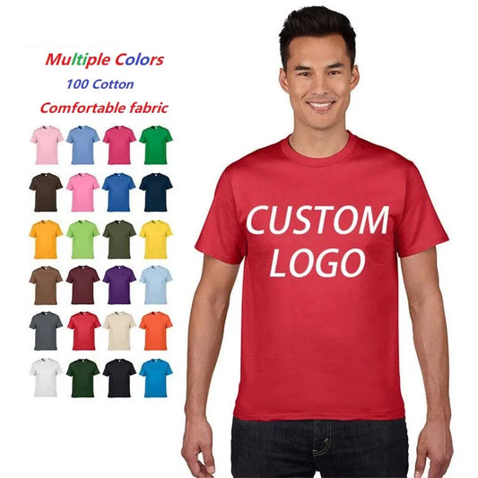 Wholesale Custom Oversized Plain Logo White T-shirts in Bulk Mens Blank T Shirt Unisex 100% Organic Pima Cotton Bulk Tshirts