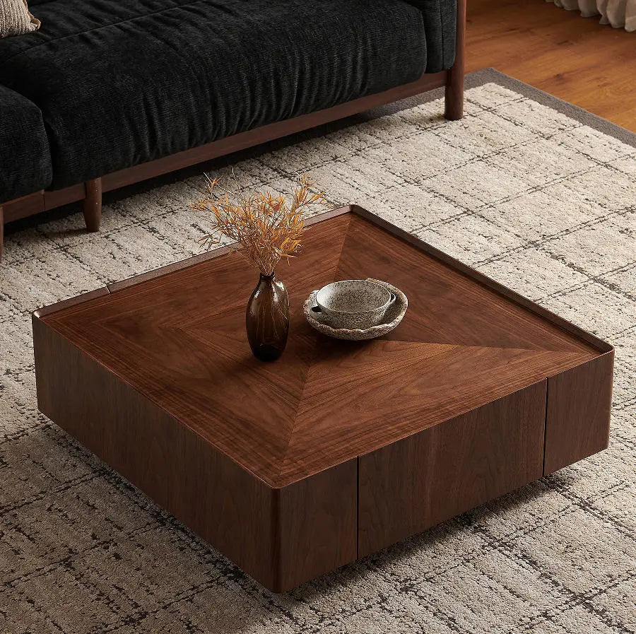 35.4-inch Modern Wood Coffee Table-Durable Eco-Friendly Easy to Clean for Apartment Villa Hotel Use