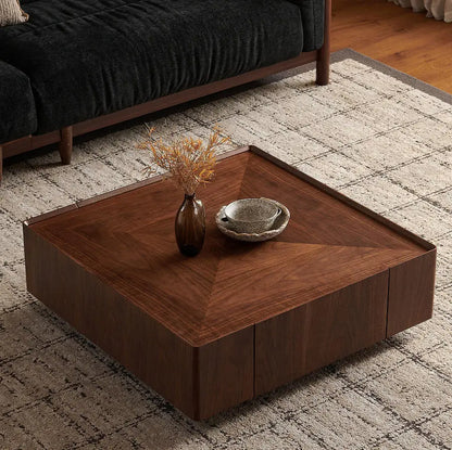 35.4-inch Modern Wood Coffee Table-Durable Eco-Friendly Easy to Clean for Apartment Villa Hotel Use