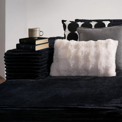Modular Sectional Sofa Set Modern Design Corduroy Upholstery Compressed Sponge Filling Durable Living Room Furniture for Hotels