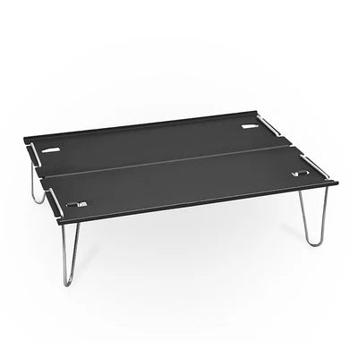 Portable Camping Table, Small Ultralight Folding Table with Aluminum Table Top and Carry Bag, Mini Barbecue Coffee Table