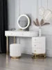 Nordic Modern Vanity Dresser With Drawers, Bedroom Furniture Makeup Dresser With Mirror, Dressing Table With Lights