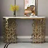 Modern White Oval Marble Console Table with Honeycomb Legs Hot Sale for Home Entryway Hallway Hotel Living Room Furniture