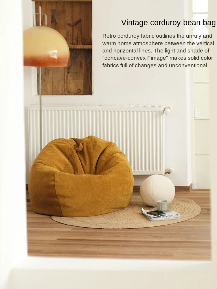 OTAUTAU Adults Children Corduroy Bean Bag Cover Without Filler Beanbag Pouf Chair Puff Salon Corner Seat Game Movie Sac DD005