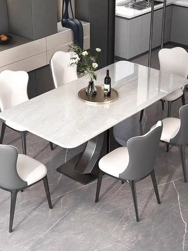 Natural Luxury Stone Dining Table Marble Light Luxury High-end Imported Household New Rectangular Home Furniture