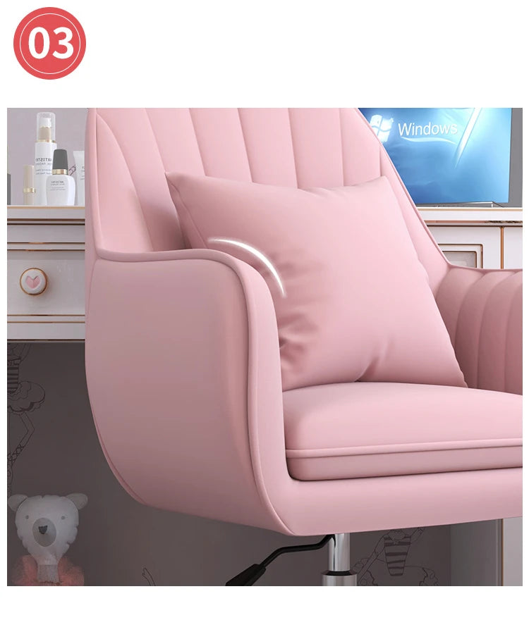 Executive Dormitory Lift Swivel Computer Chair Home Hotel Backrest Office Chairs Study Learning Bedroom Casual Makeup Chair