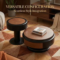 Modern Two-piece Design, Coffee Table, Wooden Board, Glossy Paint, Easy to Clean, Durable, Household Living Room Furniture