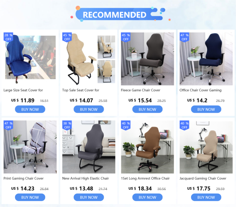 Hot Sale Office Chair Slipcover Spandex Seat Cover for Computer Chair Slipcover Armchair Gaming Chair Cover(no Chair)