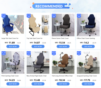 Hot Sale Office Chair Slipcover Spandex Seat Cover for Computer Chair Slipcover Armchair Gaming Chair Cover(no Chair)