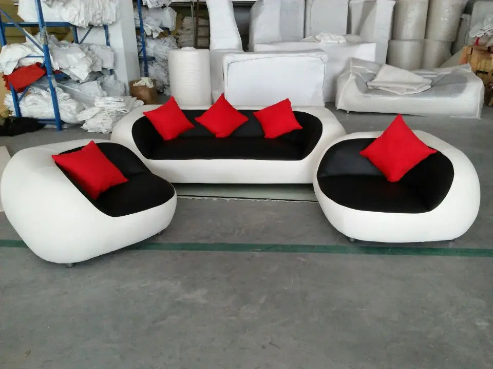 Luxury Contemporary Sofa Set for Living Room Modern Velvet Curved Sofa Couches Pink Color