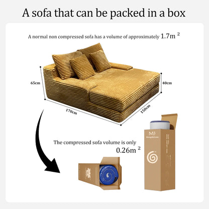 Module Compression Sofa Set Modern Combination Vacuum Living Room Fabric Compressed Furniture Made in China Foshan Factory