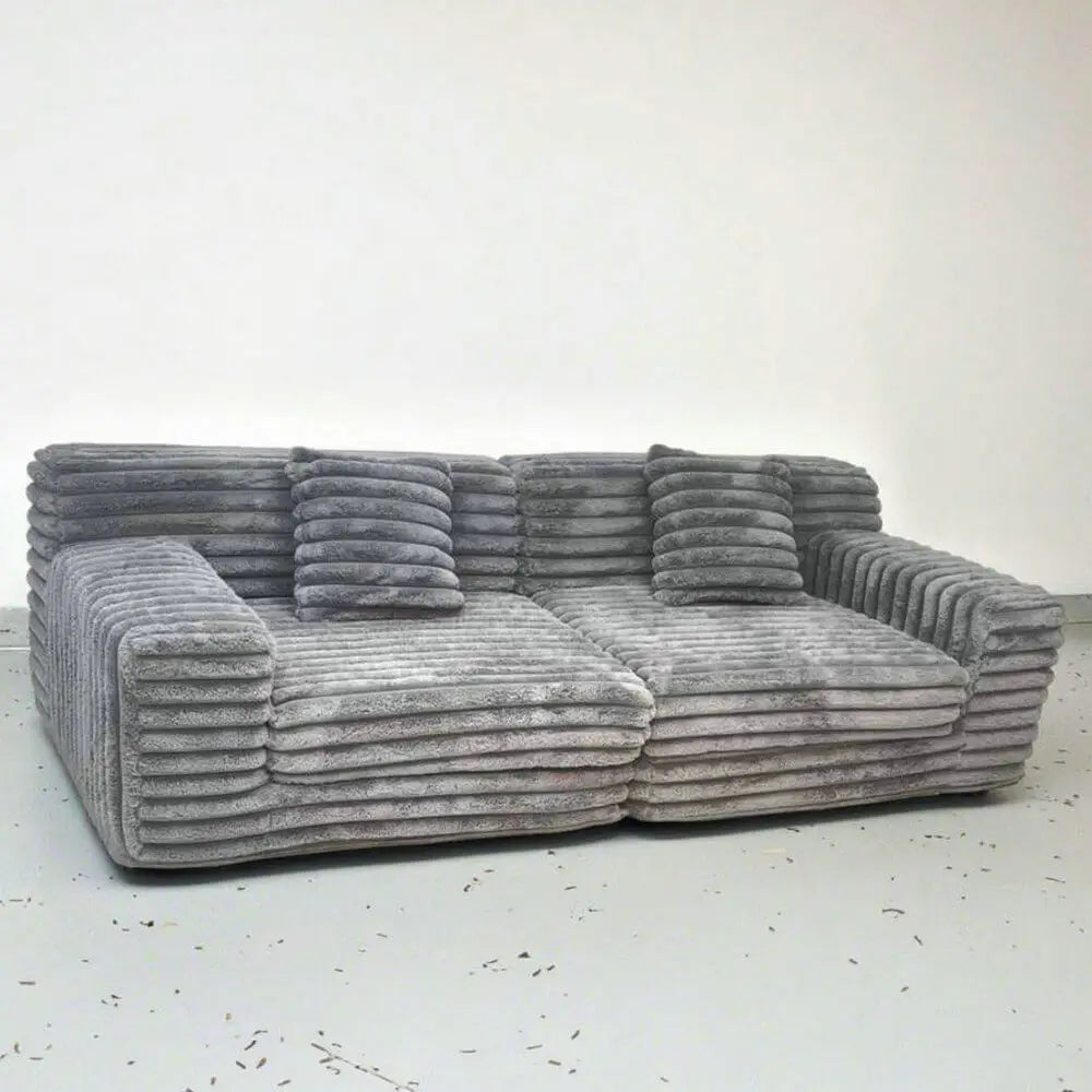 I Shape Modular Compress Sofa Fabric Upholstered Sectional Three Seat Modern Low Shipping Cost Apartment Hotel Gym Mall
