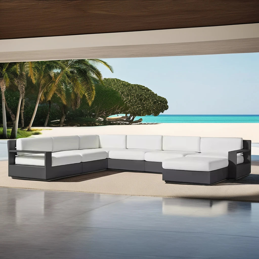 Nordic Outdoor Aluminum Modern Sofa Set Waterproof Garden Patio Furniture with Combined Features for Hotels