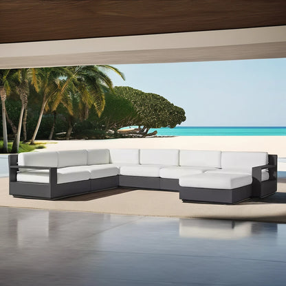 Nordic Outdoor Aluminum Modern Sofa Set Waterproof Garden Patio Furniture with Combined Features for Hotels
