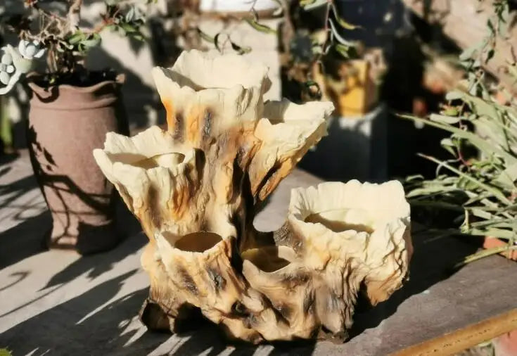 American Broken Root Shape Succulent Resin Flower Pot Outdoor Balcony Furnishing Crafts Garden Villa Vase Ornaments Decoration
