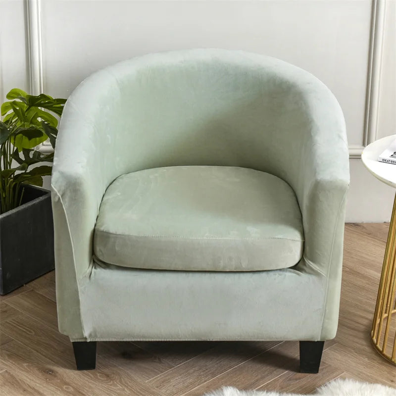 Velvet Arc Seat Sofa Cover Elastic Club Armchairs Covers Living Room Single Seat Tub Couch Slipcovers With Seat Cushion Covers