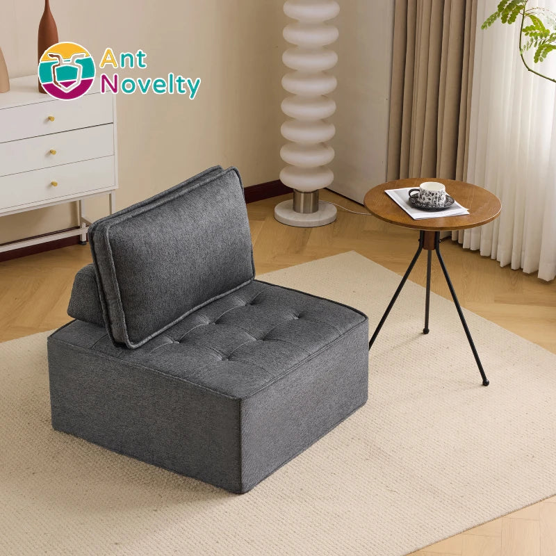 Modern Extendable Convertible Sofa with Storage One Seat for Living Room Bedroom Guest Room or Children's Room