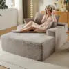 Vacuum Compression Boneless Sofa Corduroy White Rolled High-density Sponge Integrated Sofa Bed