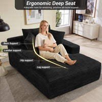 High Density Corduroy Fabric Modern One Seat Modular Armless Sectional Sofa Square Shape Sponge Vacuum Compression Sofa Bed