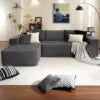 Modular Sectional Sofa Set Modern Design Corduroy Upholstery Compressed Sponge Filling Durable Living Room Furniture for Hotels