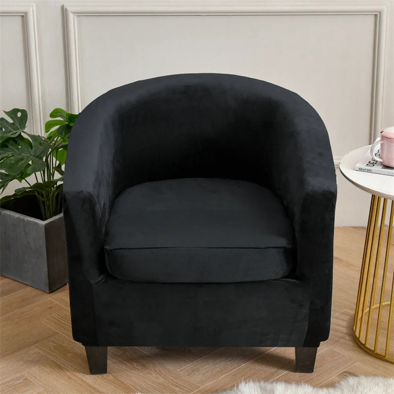 Velvet Arc Seat Sofa Cover Elastic Club Armchairs Covers Living Room Single Seat Tub Couch Slipcovers With Seat Cushion Covers