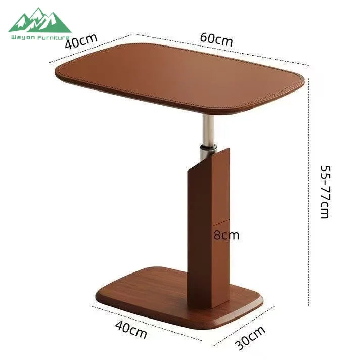 Wayon Modern Adjustable Height Side Table C-Shaped Laptop Desk Mobile Workstation for Sofa Bed Living Room