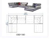 Modern Solid Wood Upholstered Extendable Square Sectional Mah Jong Sofa Living Room Furniture Modular Adjustable Apartment/Villa