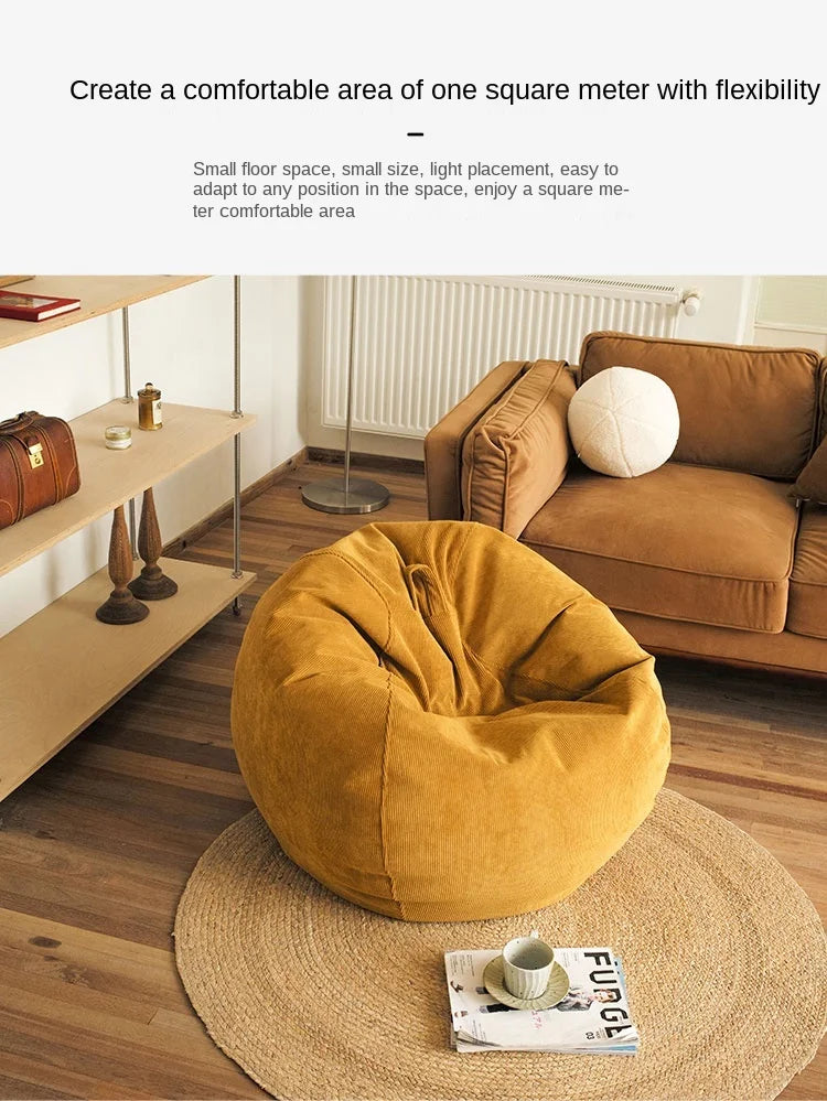 OTAUTAU Adults Children Corduroy Bean Bag Cover Without Filler Beanbag Pouf Chair Puff Salon Corner Seat Game Movie Sac DD005