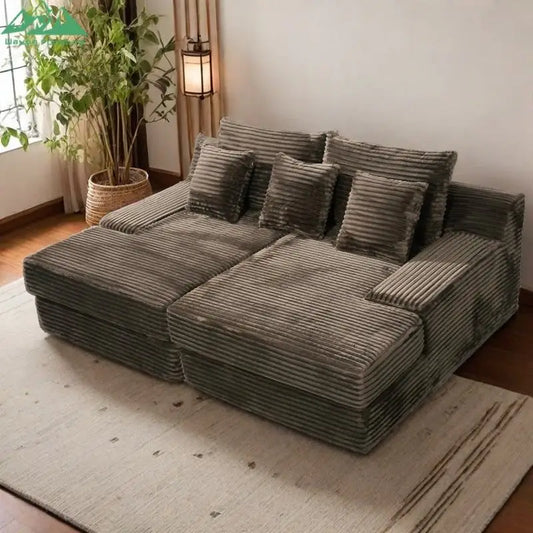 Wayon Convertible Floor Sleeper Sofa Frameless Lounge Bed for Guest Room and Office