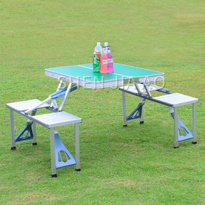 Outdoor Folding Table Aluminum Alloy Piece Table Portable Table And Chair Camping  Picnic Portable Combination Table And Chair