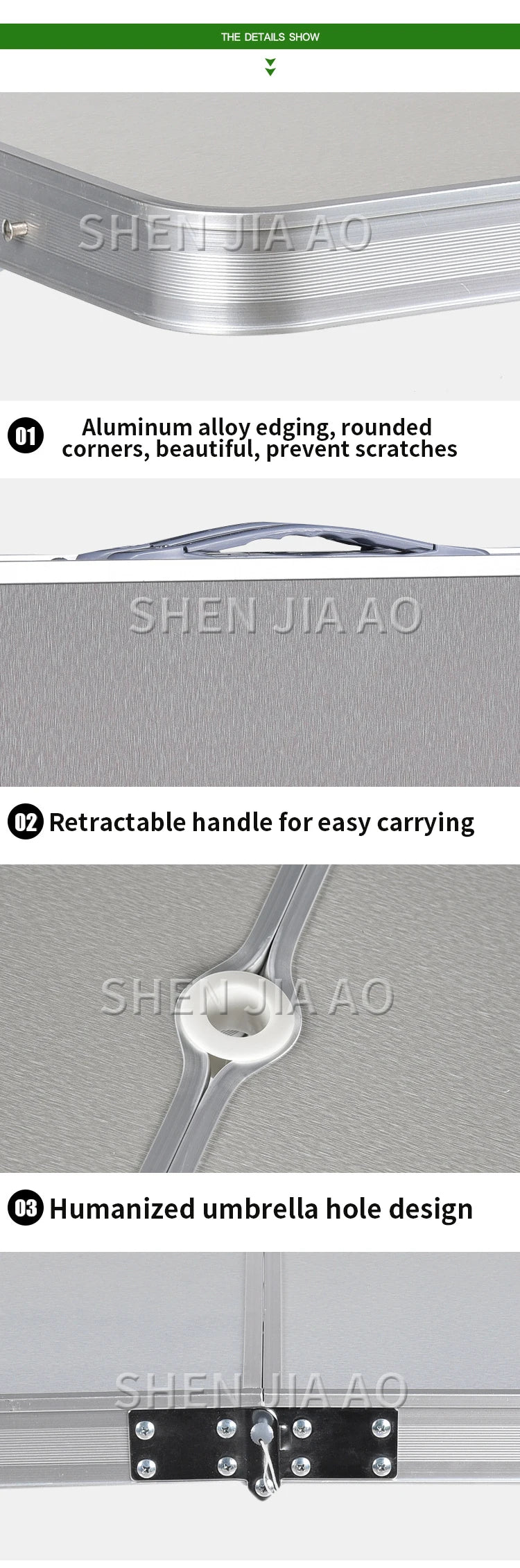 Outdoor Folding Table Aluminum Alloy Piece Table Portable Table And Chair Camping  Picnic Portable Combination Table And Chair