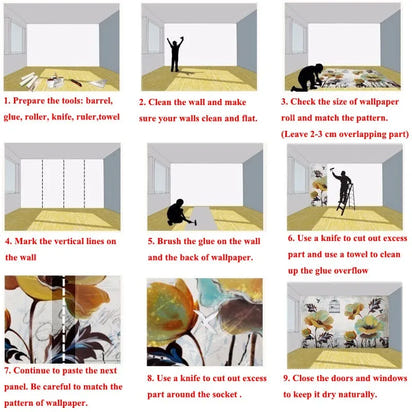 Customized Cream Style Abstract Art Feather Flower Pattern Wallpaper TV Background Wall Decoration Bedroom European Wall mural