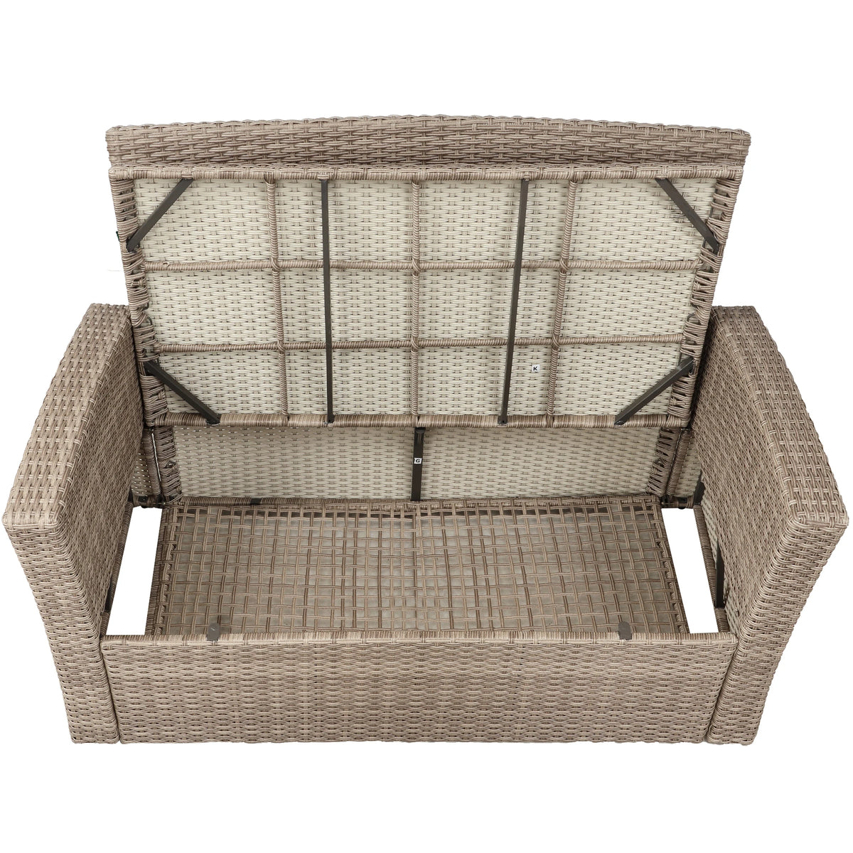 Modern U-Style 4-Piece Outdoor Rattan Sectional Sofa Set with Ottoman Cushions Durable & Lightweight All-Weather Furniture