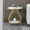 Luxury Modern Minimalist Coffee Table Side Table Made of Sintered Stone with Metal Frame for Home Office School for Dining Park